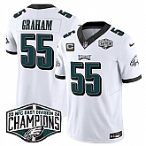 Men's Philadelphia Eagles #55 Brandon Graham White 2024 NFC East Champions F.U.S.E. Vapor Untouchable Limited Stitched Jersey,baseball caps,new era cap wholesale,wholesale hats